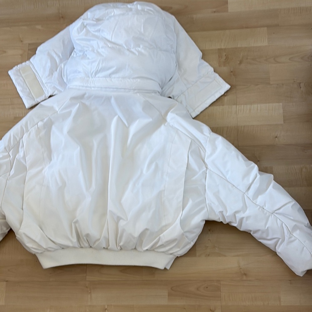 Women's White Puffer Jacket - Picture 6 of 9
